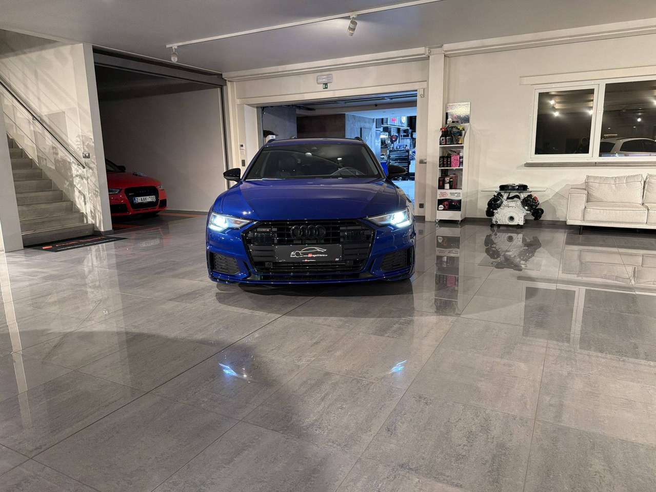 Audi A6 45TFSI 265PK QUATTRO * KLEUR EXCLUSIVE ULTRA BLAUW PAREL * BLACK PACK * 3X S-LINE * CAMERA * LED * TREKHAAK * 21" * — foto 24 van 24