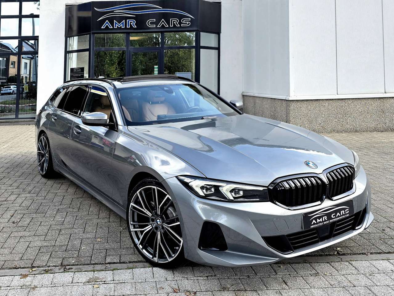 BMW 318 DA Sportline-Cognac Leder-Elec.Seats Memory-Widescreen-PanoramischDak-AdaptLed-Ambiance-ComfortAcces-Camera-Hifi enz.. — foto 13 van 25