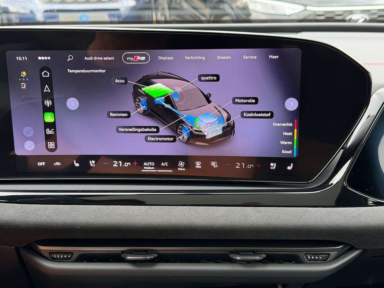 Audi RS5 AVANT BESCHIKBAAR TECH PRO SPORTPACK KERAMISCHE REMMEN PANORAMA GEKOELDE ZETELS MASSAGE B&O 360° CAM — foto 17 van 25
