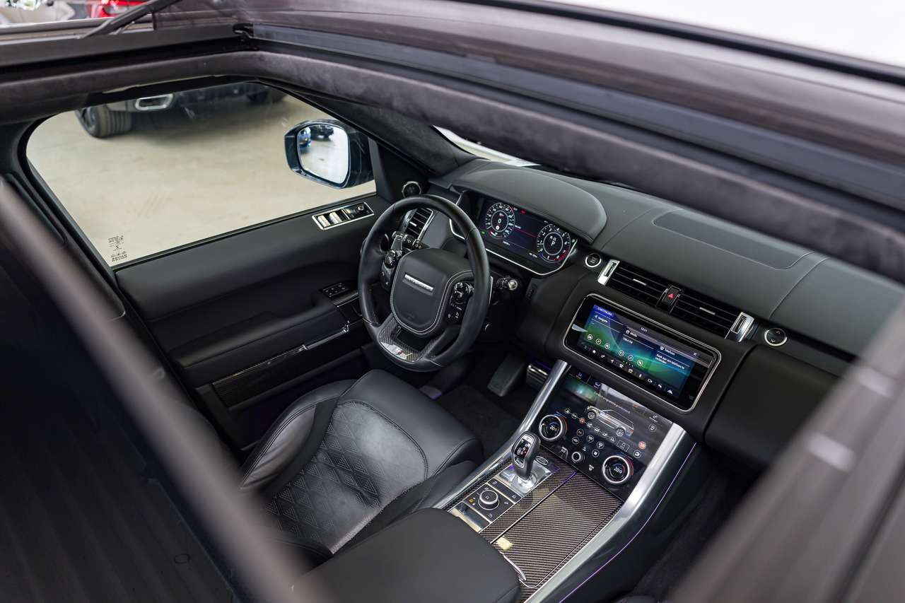Land Rover Range Rover Sport 5.0 V8 P575 SVR|COOLED&HEATED-SEATS|ALCATANARA|CARBON|HEATED REAR-SEATS|AMBIENTLIGHT|ACC|LA| — foto 6 van 25
