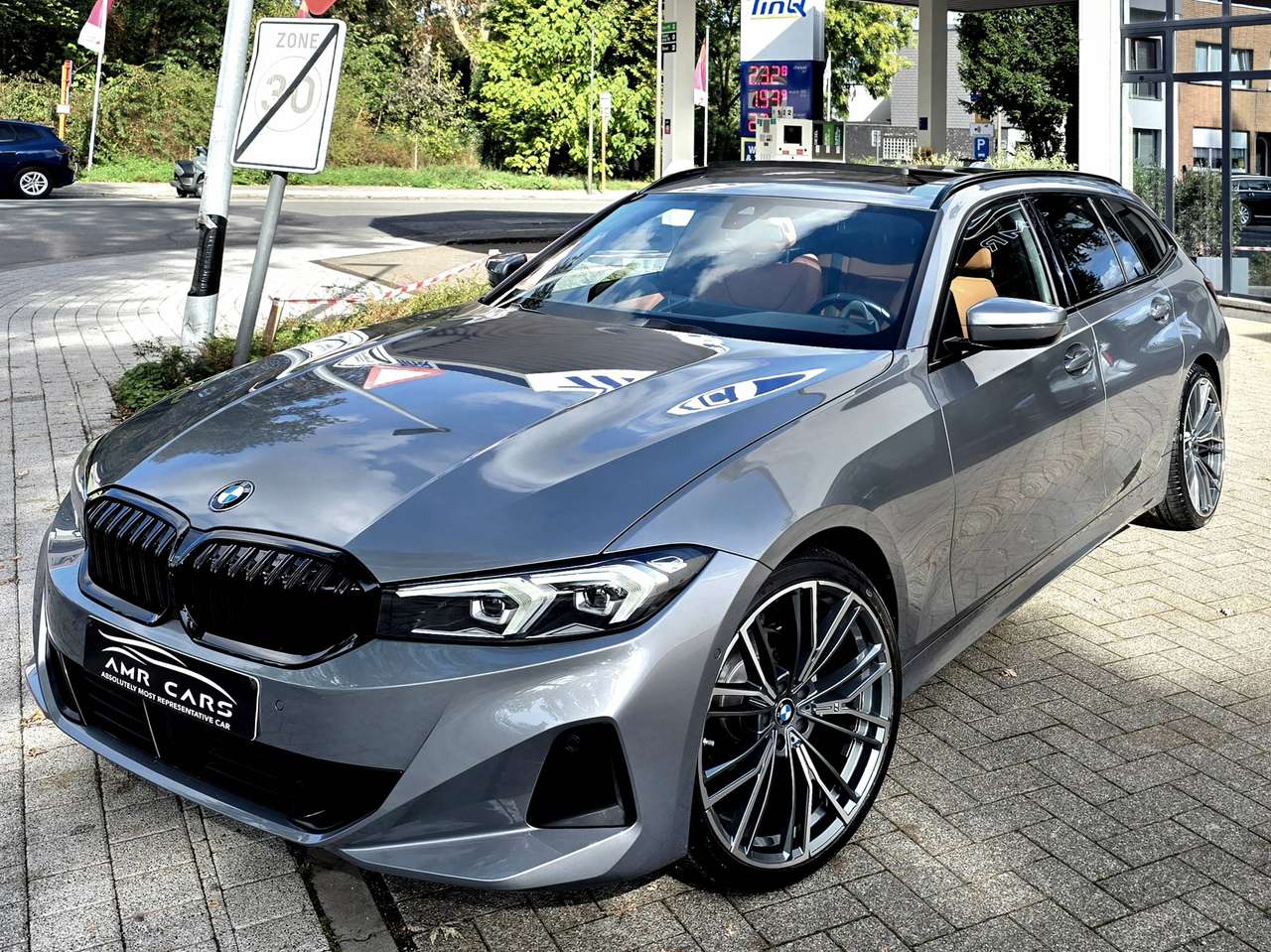 BMW 318 DA Sportline-Cognac Leder-Elec.Seats Memory-Widescreen-PanoramischDak-AdaptLed-Ambiance-ComfortAcces-Camera-Hifi enz.. — foto 5 van 25
