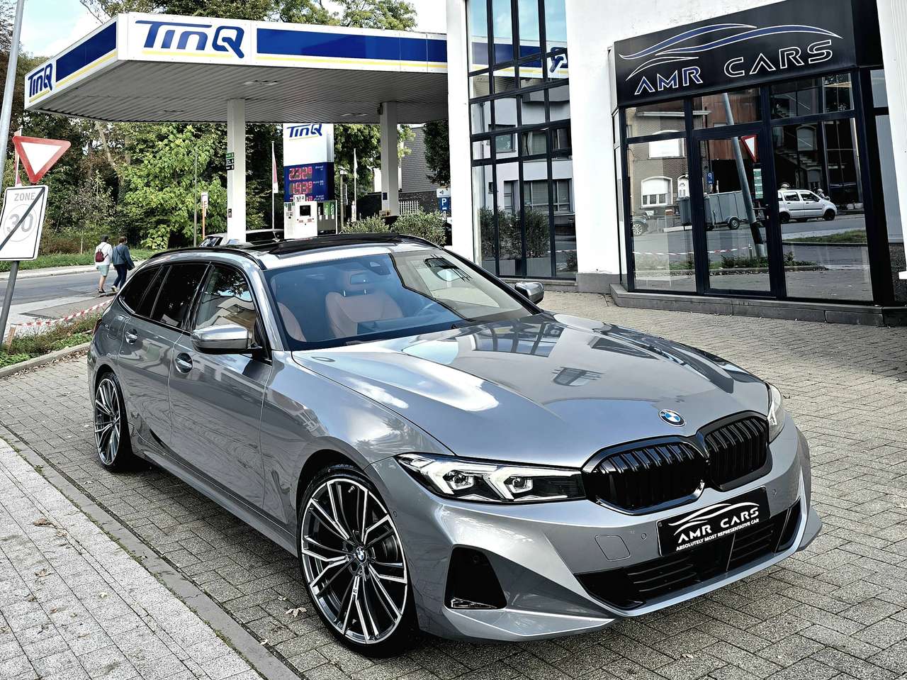 BMW 318 DA Sportline-Cognac Leder-Elec.Seats Memory-Widescreen-PanoramischDak-AdaptLed-Ambiance-ComfortAcces-Camera-Hifi enz.. — foto 15 van 25